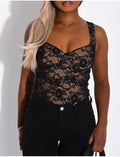 Body bustier en dentelle doublé
