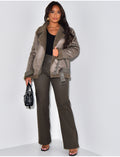 Veste aviateur oversize fourrée