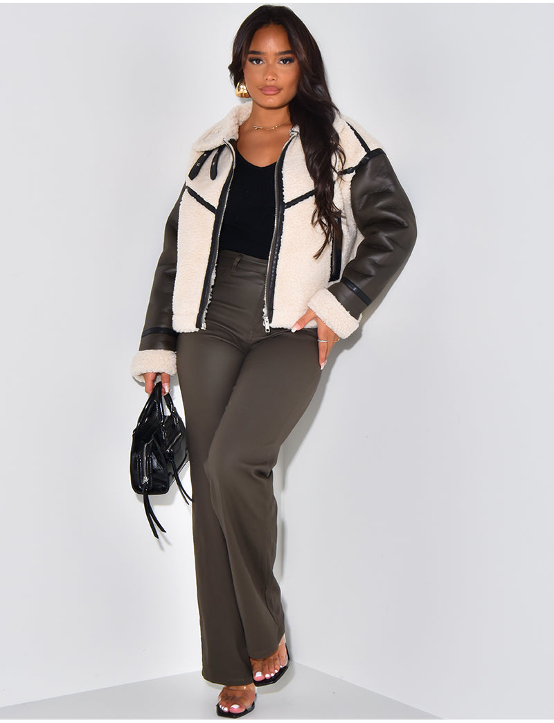 Veste aviateur en peau de mouton