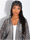 Bonnet en crochet à sequins
