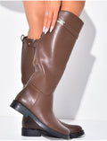 Bottes plates & montantes en similicuir