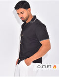 Chemise à coutures contrastantes