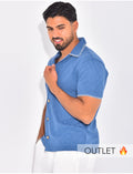 Chemise à coutures contrastantes