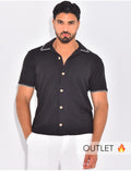 Chemise à coutures contrastantes
