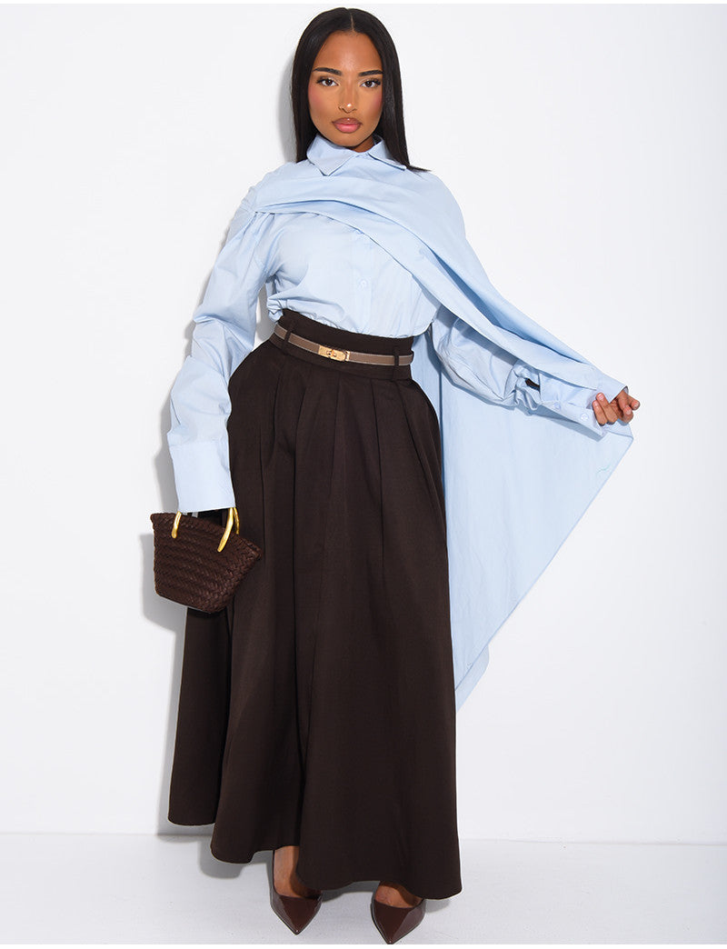 Chemise en coton à cape