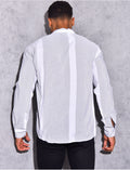 Chemise à rayures fine manches longues
