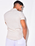 Chemise à rayures manche courtes