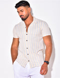 Chemise à rayures manche courtes