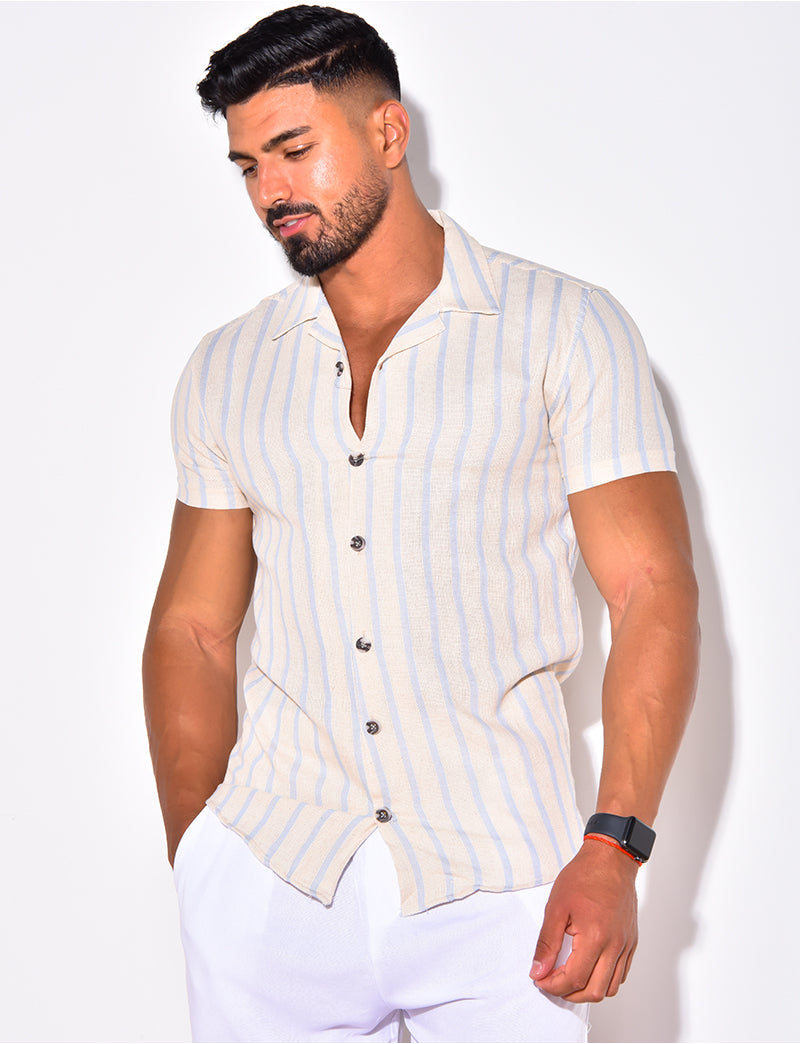 Chemise à rayures manche courtes
