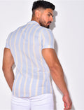 Chemise à rayures manche courtes