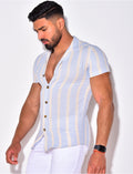 Chemise à rayures manche courtes
