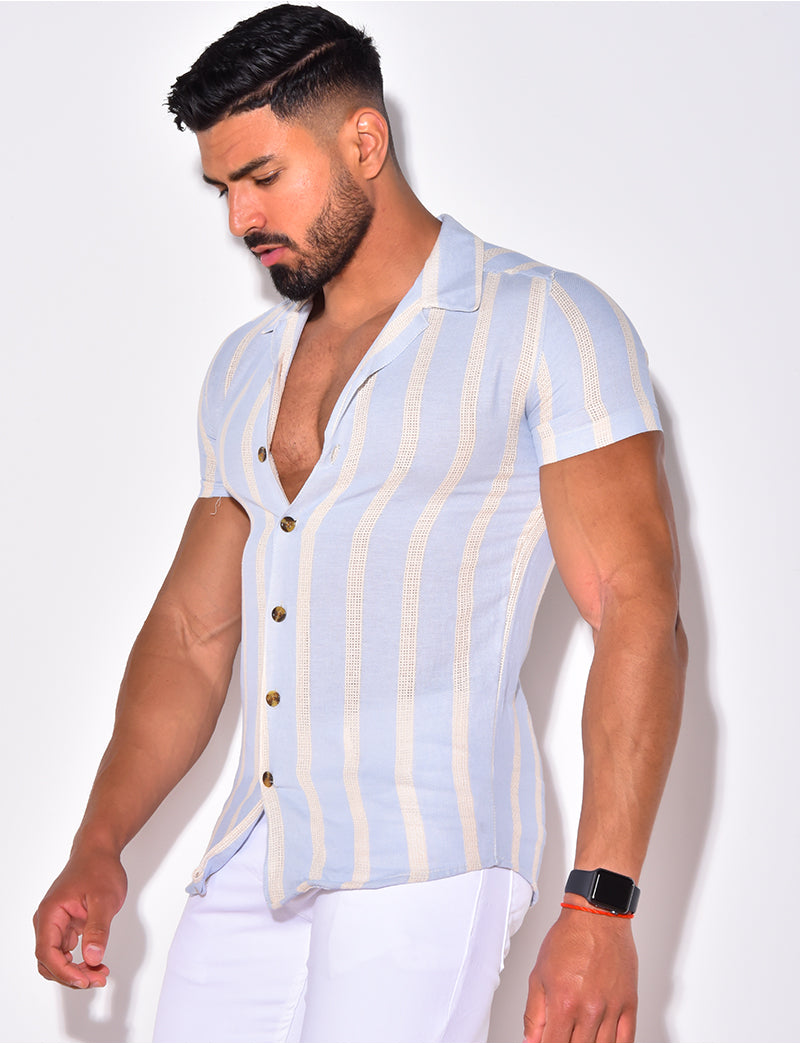 Chemise à rayures manche courtes