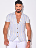 Chemise à rayures manche courtes