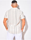 Chemise à rayures manches courte