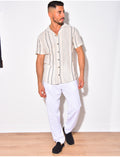 Chemise à rayures manches courte