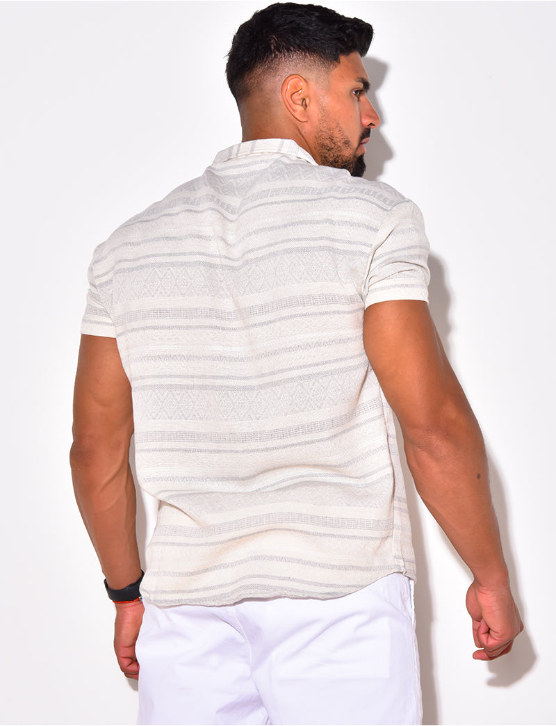 Chemise à rayures manches courtes