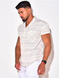 Chemise à rayures manches courtes