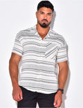 Chemise à rayures manches courtes