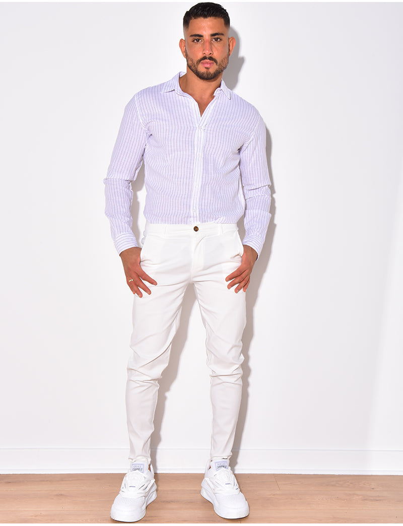 Chemise à rayures manches longue