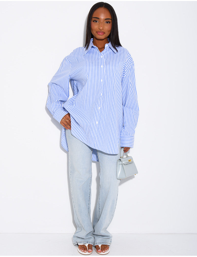 Chemise oversize à rayures