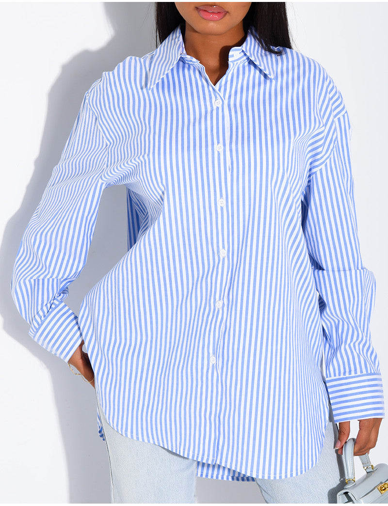 Chemise oversize à rayures