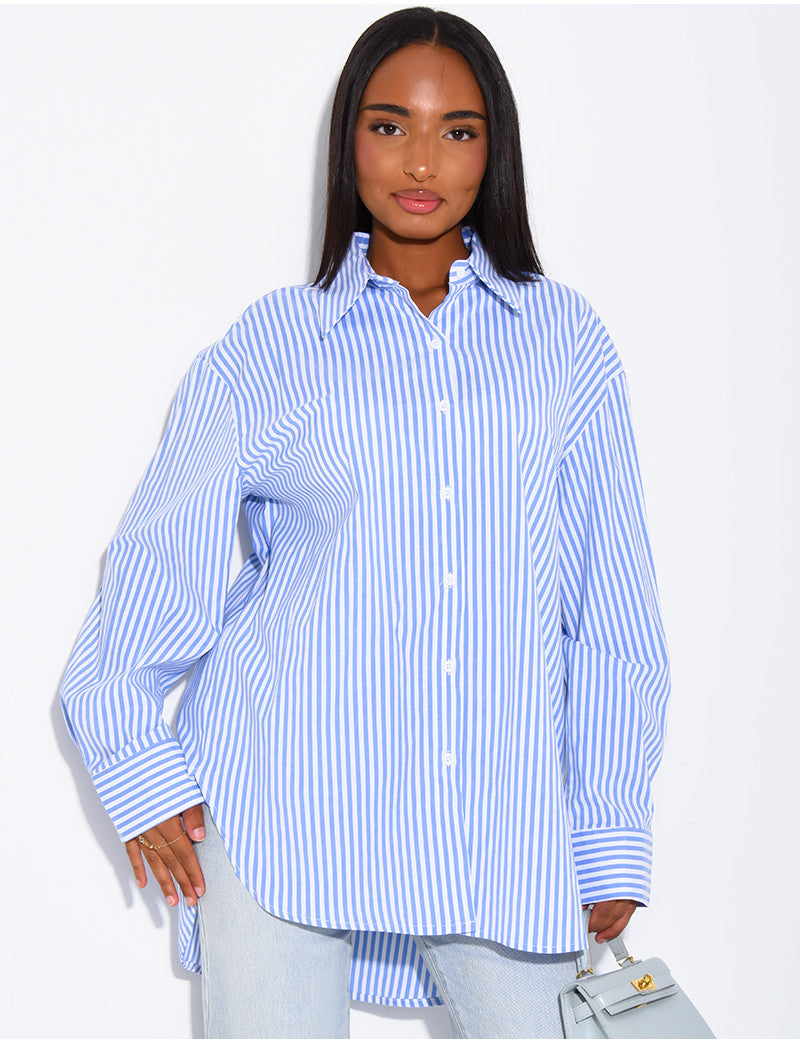 Chemise oversize à rayures