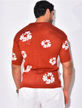 Chemise ajourée à fleurs
