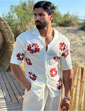 Chemise ajourée à fleurs