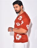 Chemise ajourée à fleurs