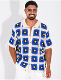 Chemise ajourée à motifs