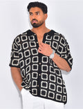 Chemise ajourée à motifs