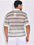 Chemise ajourée à motifs