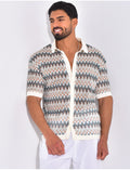 Chemise ajourée à motifs