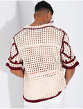 Chemise ajourée à motifs