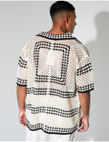 Chemise ajourée à motifs