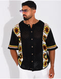 Chemise ajourée à motifs