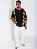 Chemise ajourée à motifs