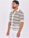 Chemise ajourée à motifs