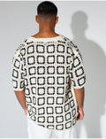 Chemise ajourée à motifs