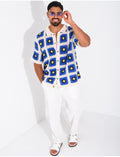 Chemise ajourée à motifs