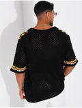 Chemise ajourée à motifs