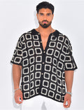 Chemise ajourée à motifs