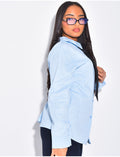 Chemise cintrée à cravate assortie