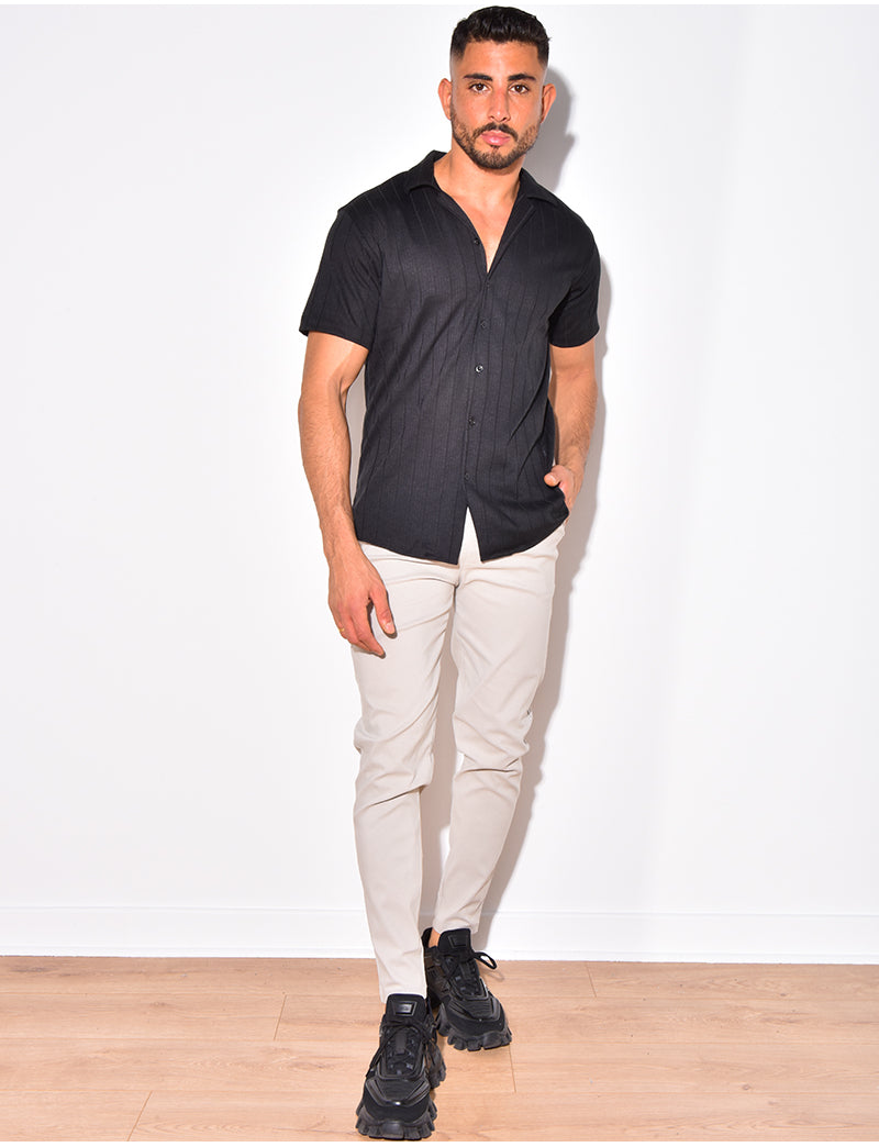 Chemise côtelée