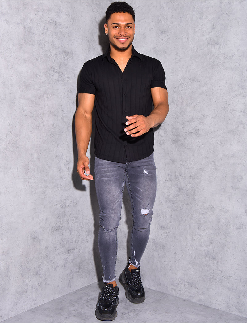 Chemise côtelée