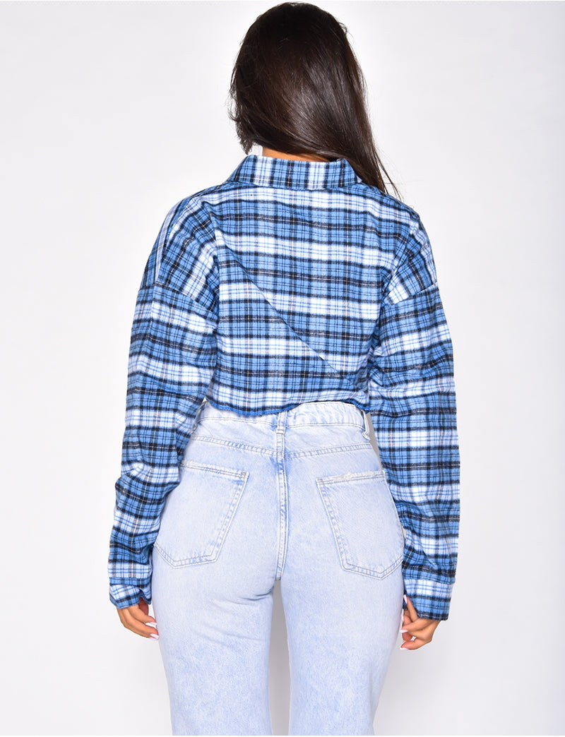 Chemise courte à carreaux