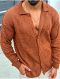 Chemise en laine ajourée