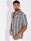 Chemise en lin à rayures