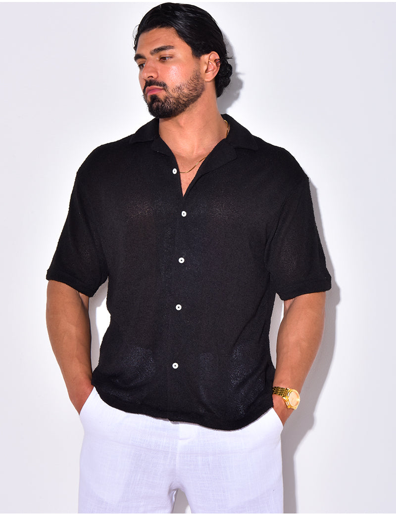 Chemise en maille ajourée