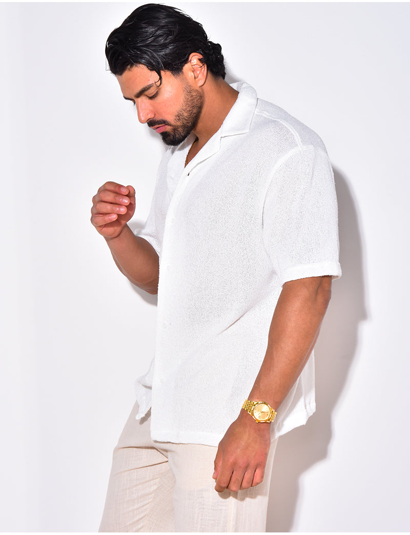Chemise en maille ajourée